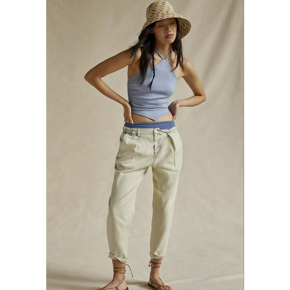 Anthropologie Denim Beach Pants - Small Women's - New - Picture 1 of 6